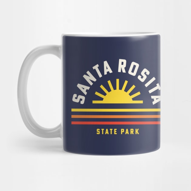 Santa Rosita State Park California Retro Vintage Stripes Sunset by PodDesignShop